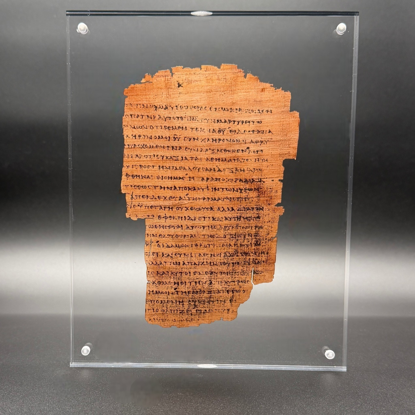 Papyrus 46 (𝒫46) Manuscript Replica | Romans 8 | Front & Back Acrylic Display
