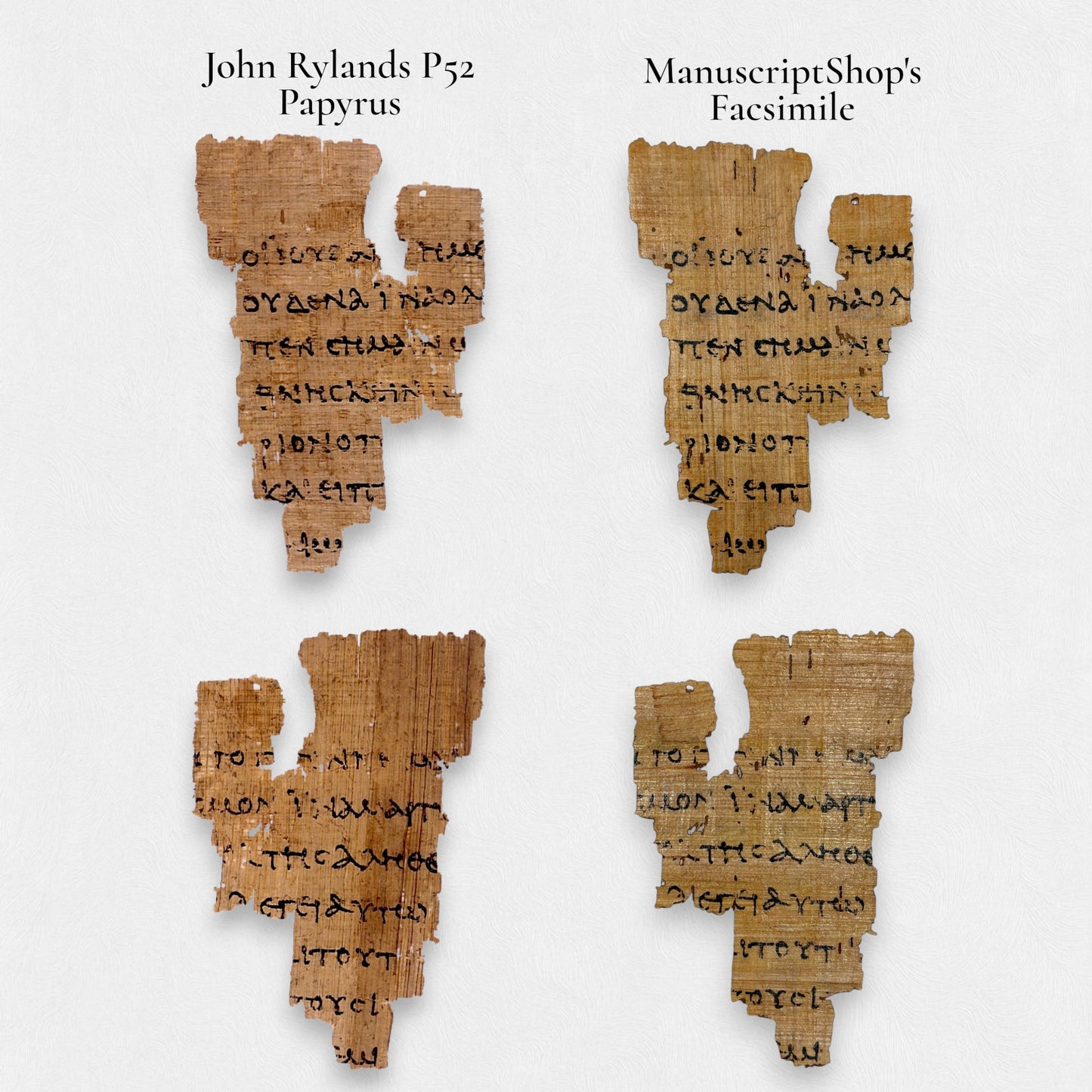 Papyrus 52 (P52) Manuscript Facsimile Frame