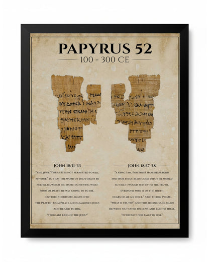 Papyrus 52 (P52) — Biblical Manuscript Print