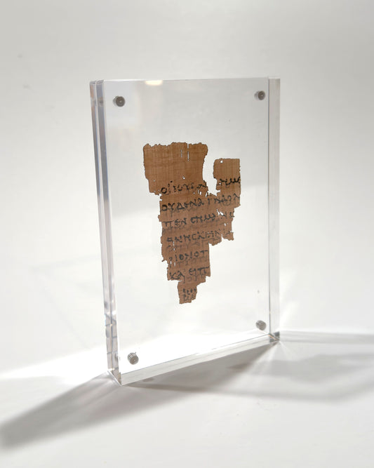Papyrus 52 (P52) Manuscript Replica | Floating Acrylic Frame