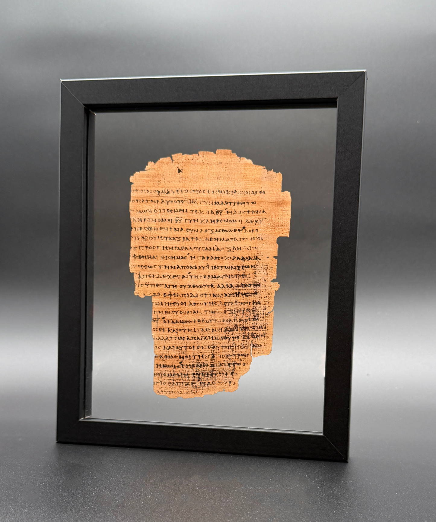Papyrus 46 (𝒫46) Manuscript Replica | Romans 8 | Front & Back Glass Display
