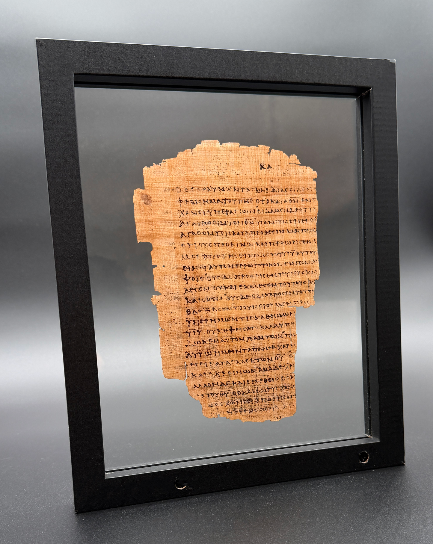 Papyrus 46 (𝒫46) Manuscript Replica | Romans 8 | Front & Back Glass Display