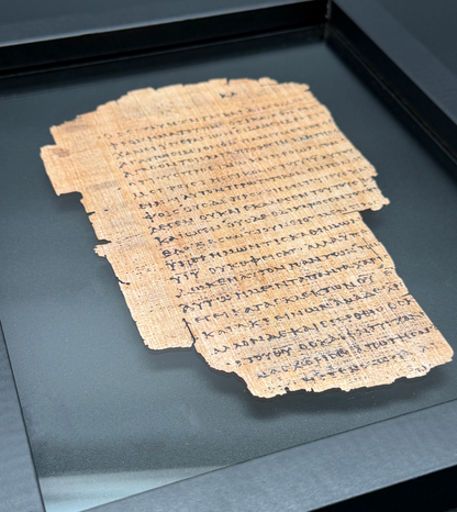 Papyrus 46 (𝒫46) Manuscript Replica | Romans 8 | Front & Back Glass Display