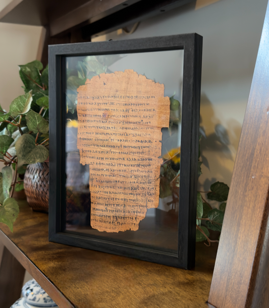 Papyrus 46 (𝒫46) Manuscript Replica | Romans 8 | Front & Back Glass Display