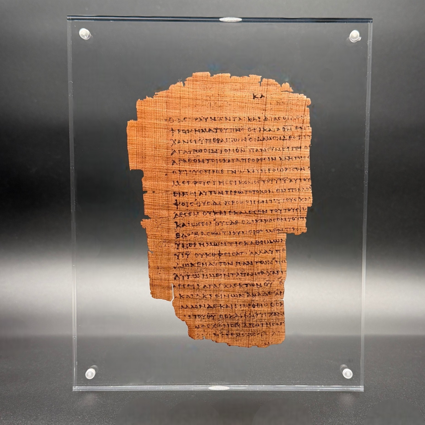 Papyrus 46 (𝒫46) Manuscript Replica | Romans 8 | Front & Back Acrylic Display