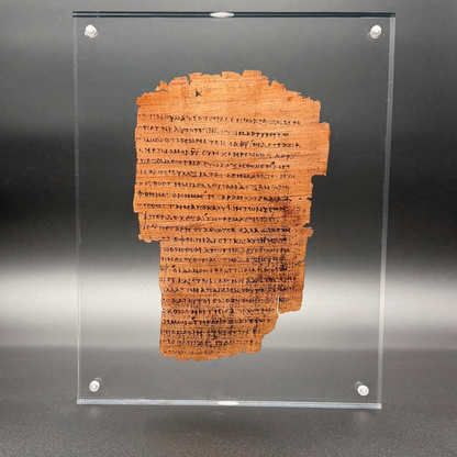 Papyrus 46 (𝒫46) Manuscript Replica | Romans 8 | Front & Back Acrylic Display