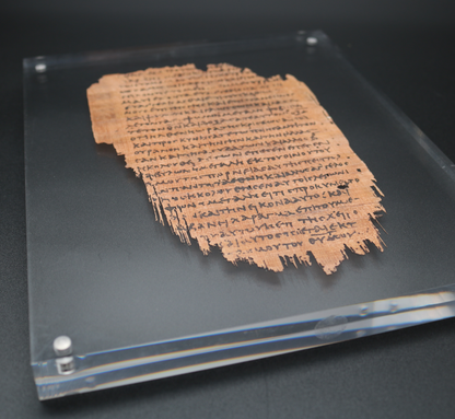 Papyrus 47 (𝒫47) Manuscript Replica | Revelation 13–14 | Front & Back Acrylic Display