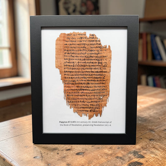 Papyrus 47 (𝒫47) Revelation 14:1–4 Manuscript Replica