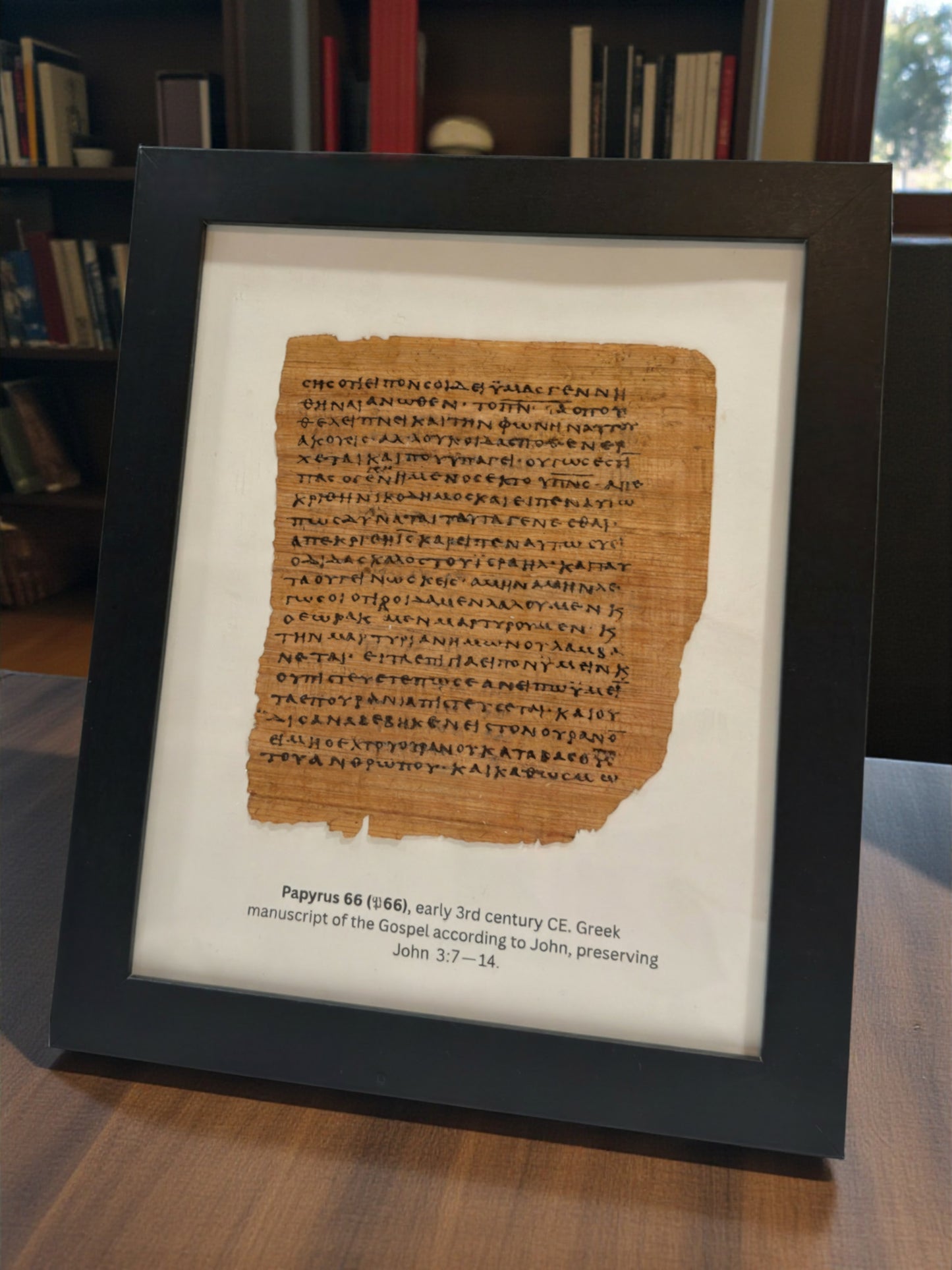 Papyrus 66 (P66) Manuscript Replica - John 3:7–14