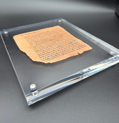 Papyrus 66 (𝒫66) Manuscript Replica | John 3:7-14 & 3:14-20  | Front & Back Acrylic Display