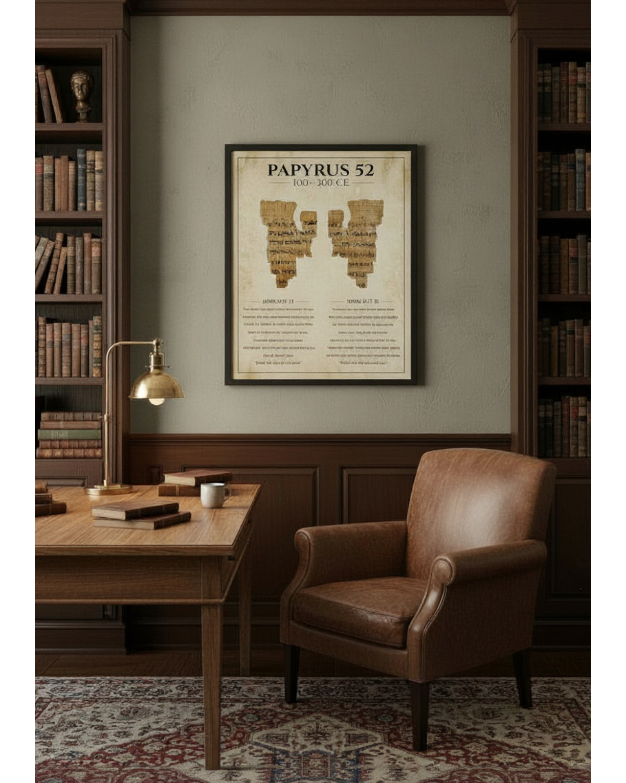 Papyrus 52 (P52) — Biblical Manuscript Print