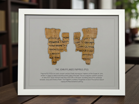 Papyrus 52 (P52) Manuscript Facsimile Frame