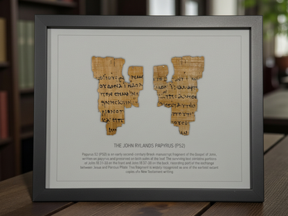 Papyrus 52 (P52) Manuscript Facsimile Frame