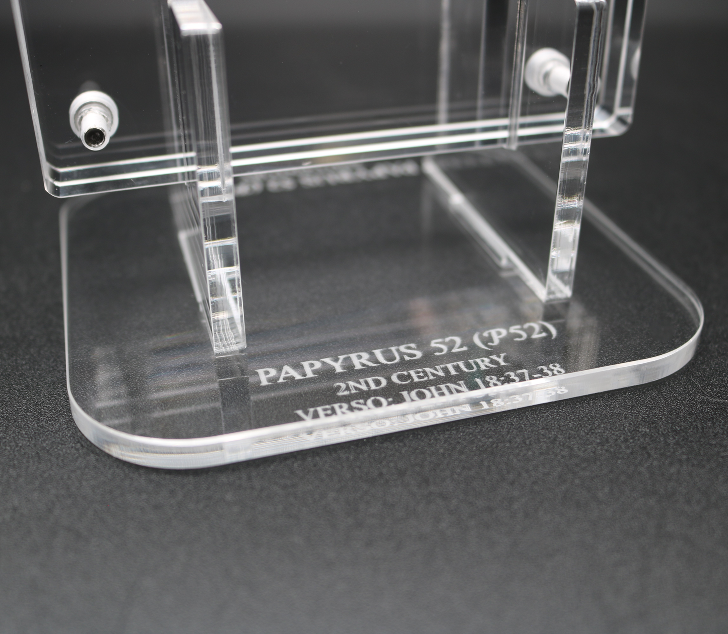 Papyrus 52 (𝒫52) Manuscript Replica | Floating Acrylic Frame