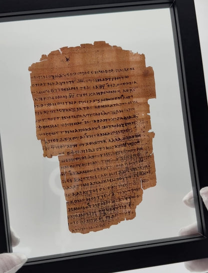 Papyrus 46 (𝒫46) Manuscript Replica | Romans 8 | Front & Back Glass Display