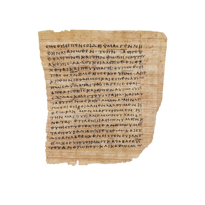 Papyrus 66 (𝒫66) Manuscript Replica | John 3:7-14 & 3:14-20  | Front & Back Acrylic Display
